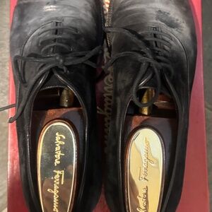 Salvatore Ferragamo Black Suede Shoes